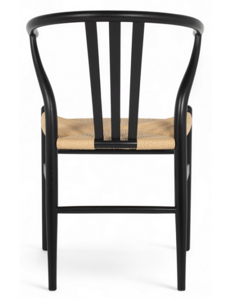 spisebordsstole træ eg egetræ moderne nordisk dansk design rattan flet armlæn