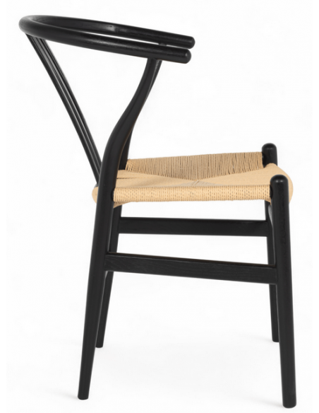 spisebordsstole træ eg egetræ moderne nordisk dansk design rattan flet armlæn