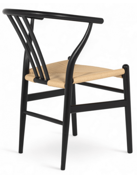 spisebordsstole træ eg egetræ moderne nordisk dansk design rattan flet armlæn