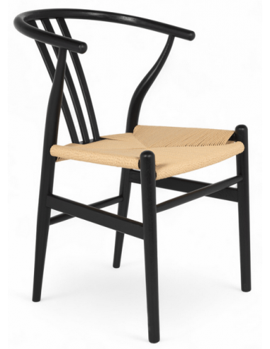 spisebordsstole træ eg egetræ moderne nordisk dansk design rattan flet armlæn