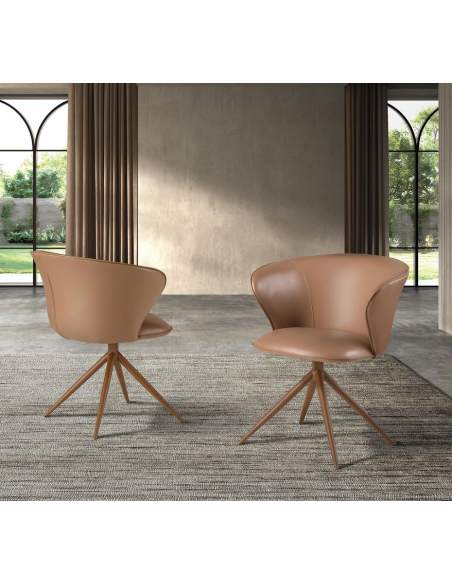 spisebordsstol med armlæn og drejefod drejefunktion læder erhvervsindretning restaurantmøbler