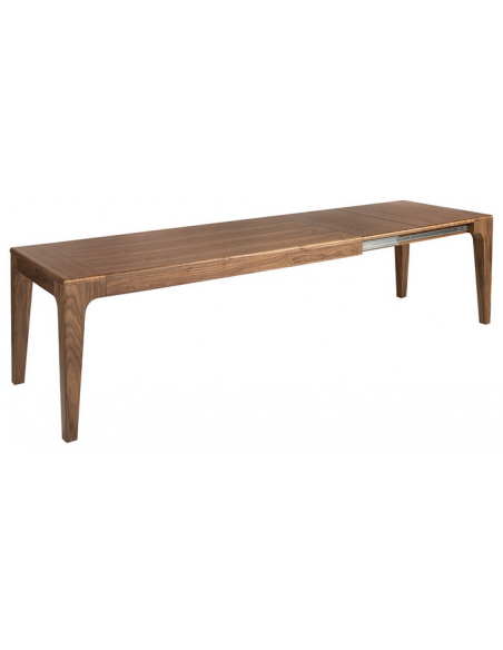 spisebord med udtræk tillægsplader træ valnød moderne design