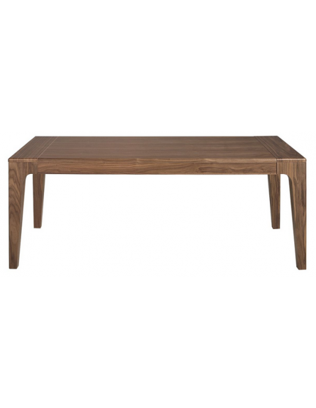 spisebord med udtræk tillægsplader træ valnød moderne design