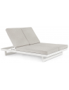 Infinity dobbelt solseng i aluminium og olefin 195 x 142 cm - Hvid/Beige