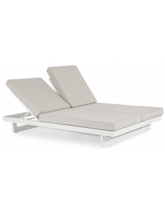 solseng dobbelt solvogn havemøbler hvid design moderne 2