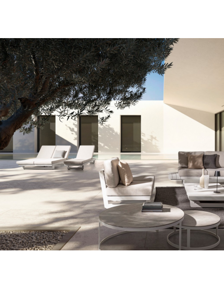 solseng dobbelt solvogn havemøbler hvid design moderne