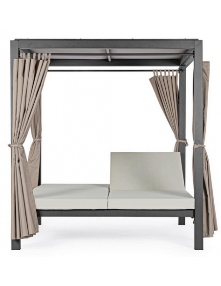 solseng dobbelt solvogn havemøbler daybed udendørs møbler gardiner design