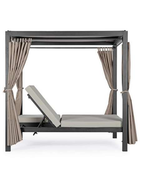 solseng dobbelt solvogn havemøbler daybed udendørs møbler gardiner design