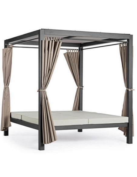 solseng dobbelt solvogn havemøbler daybed udendørs møbler gardiner design