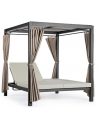 Dobbelt solseng daybed i aluminium og olefin 208 x 188 cm - Charcoal/Beige