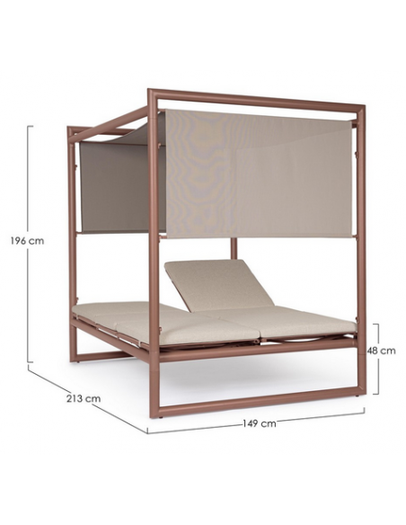 solseng dobbelt solvogn havemøbler daybed udendørs møbler gardiner design