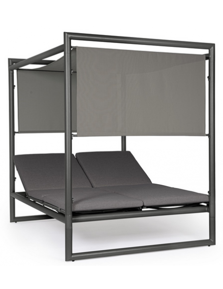 solseng dobbelt solvogn havemøbler daybed udendørs møbler gardiner design