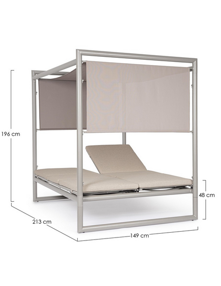 solseng dobbelt solvogn havemøbler daybed udendørs møbler gardiner design