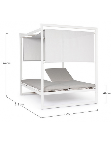 solseng dobbelt solvogn havemøbler daybed udendørs møbler gardiner design