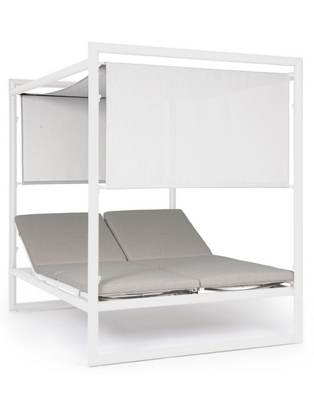 solseng dobbelt solvogn havemøbler daybed udendørs møbler gardiner design