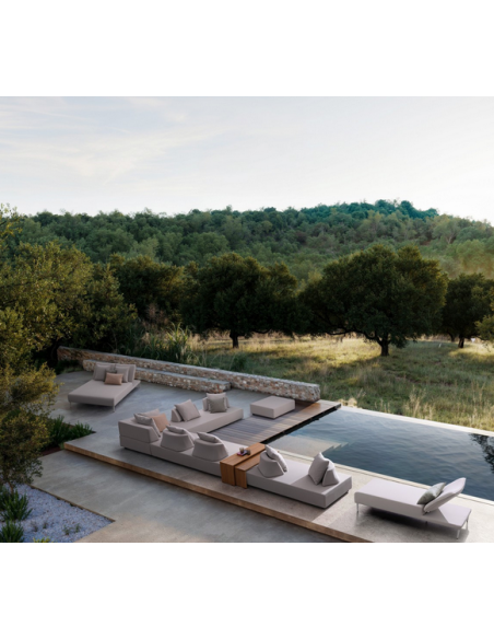 dobbelt solseng solvogn havemøbler hvid design moderne