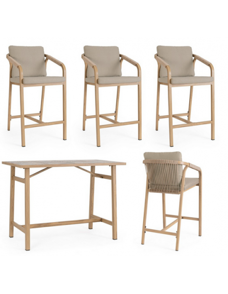 træ design aluminium havemøbler barmøbler barstole barbord haven terrasse