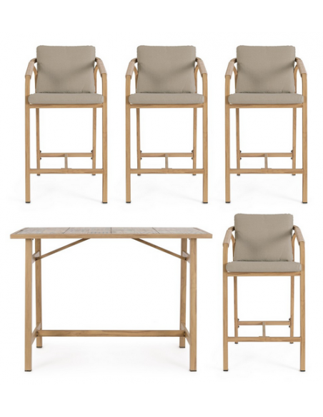 træ design aluminium havemøbler barmøbler barstole barbord haven terrasse