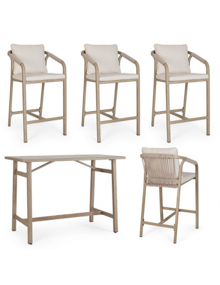 træ design aluminium havemøbler barmøbler barstole barbord haven terrasse