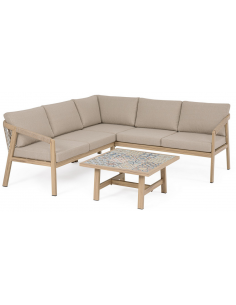 loungesæt loungesofa havesofa træ design aluminium havemøbler