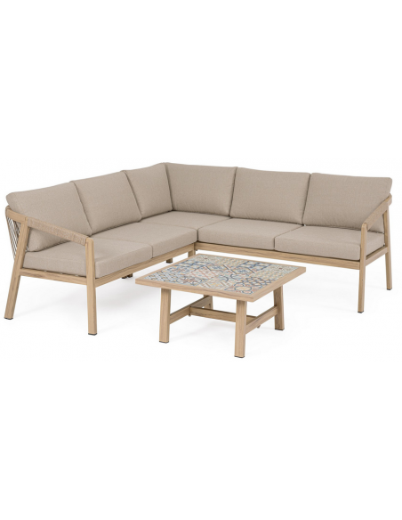 loungesæt loungesofa havesofa træ design aluminium havemøbler