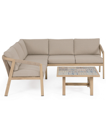 loungesæt loungesofa havesofa træ design aluminium havemøbler