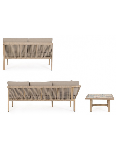 loungesæt loungesofa havesofa træ design aluminium havemøbler