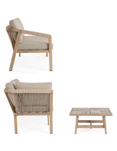 loungesæt loungesofa havesofa træ design aluminium havemøbler