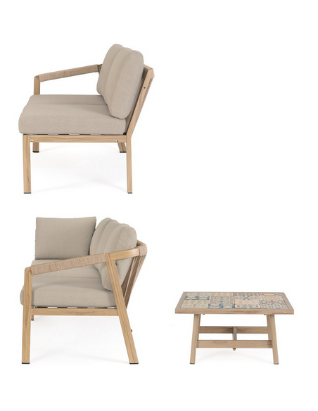 loungesæt loungesofa havesofa træ design aluminium havemøbler