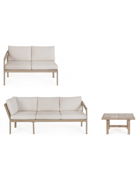 loungesæt loungesofa havesofa træ design aluminium havemøbler