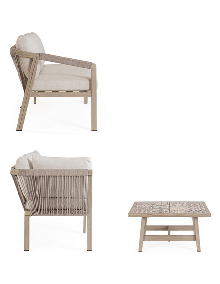 loungesæt loungesofa havesofa træ design aluminium havemøbler