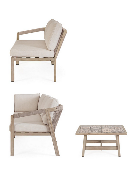 loungesæt loungesofa havesofa træ design aluminium havemøbler