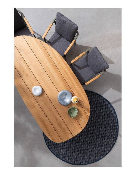 Havebord havemøbler spisebord design moderne træ teak teaktræ organisk