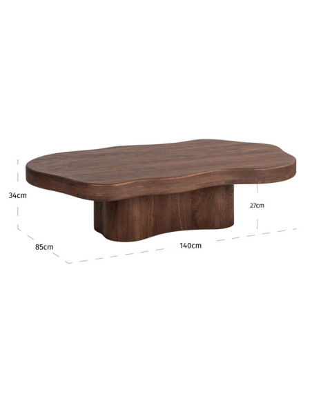 organisk sofabord brun træ design moderne design