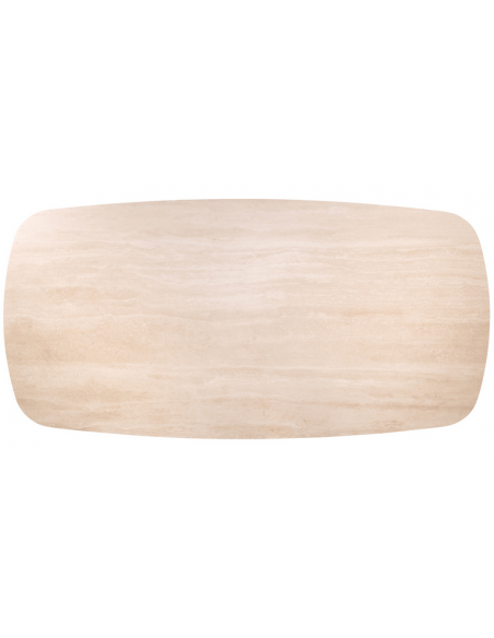 moderne spisebord marmor travertin træ brun stuebord