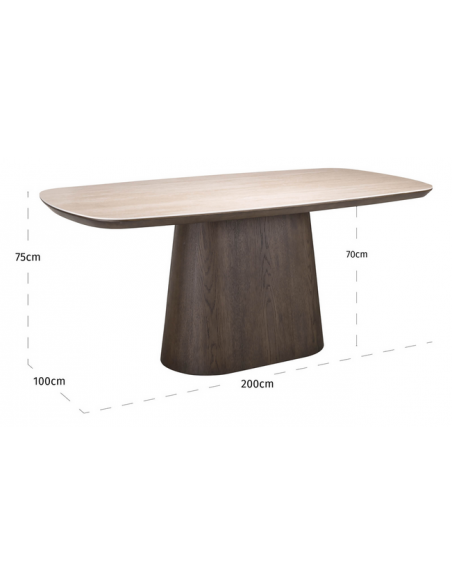 moderne spisebord marmor travertin træ brun stuebord