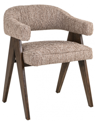 spisebordsstol med armlæn stof tekstil træ design moderne