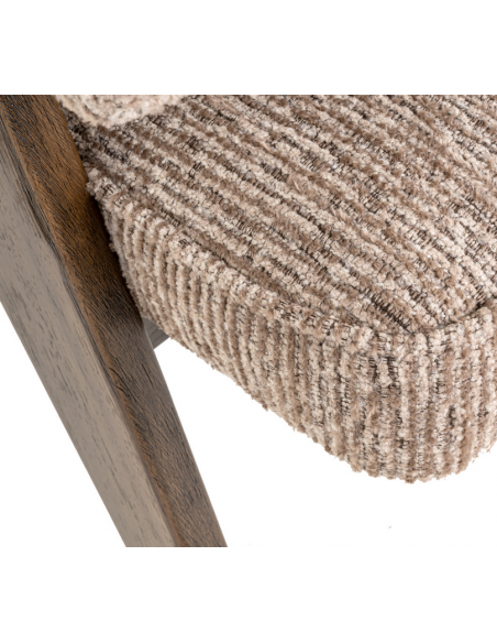 spisebordsstol med armlæn stof tekstil træ design moderne