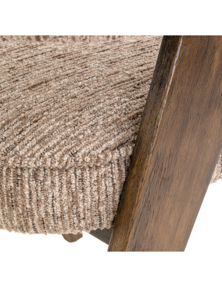 spisebordsstol med armlæn stof tekstil træ design moderne