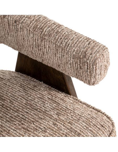 spisebordsstol med armlæn stof tekstil træ design moderne