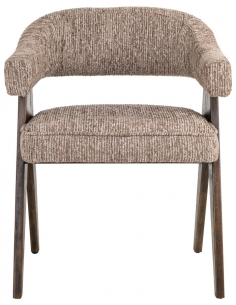 spisebordsstol med armlæn stof tekstil træ design moderne 2