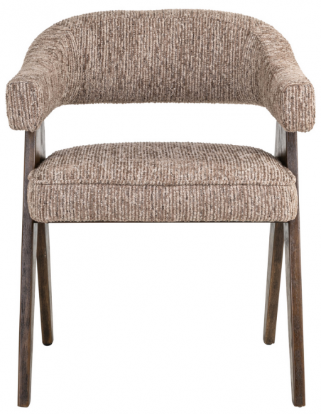 spisebordsstol med armlæn stof tekstil træ design moderne