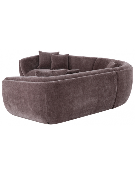 sofa stof moderne design brun stor bred flyder luksus hjørnesofa