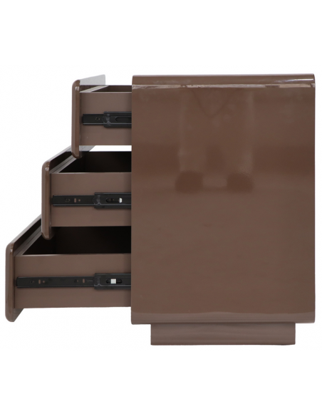 sengebord natbord retro brun design skuffer