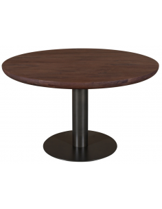 moderne spisebord rundt træ brun stuebord