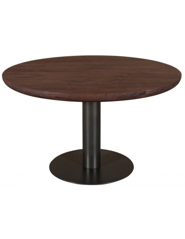 moderne spisebord rundt træ brun stuebord