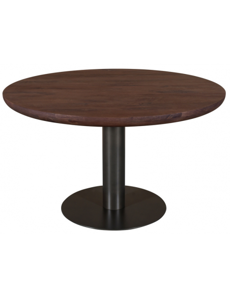 moderne spisebord rundt træ brun stuebord