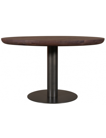 moderne spisebord rundt træ brun stuebord