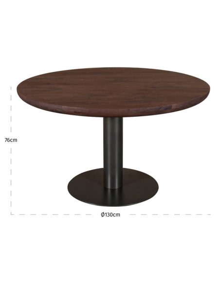 moderne spisebord rundt træ brun stuebord