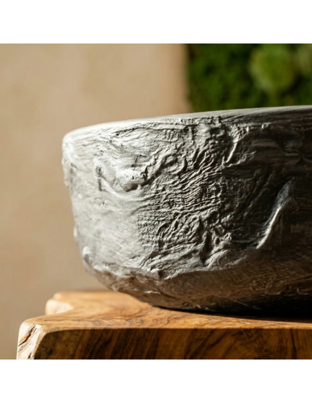 rund håndvask vask bordmonteret bordplade keramik badeværelse sten